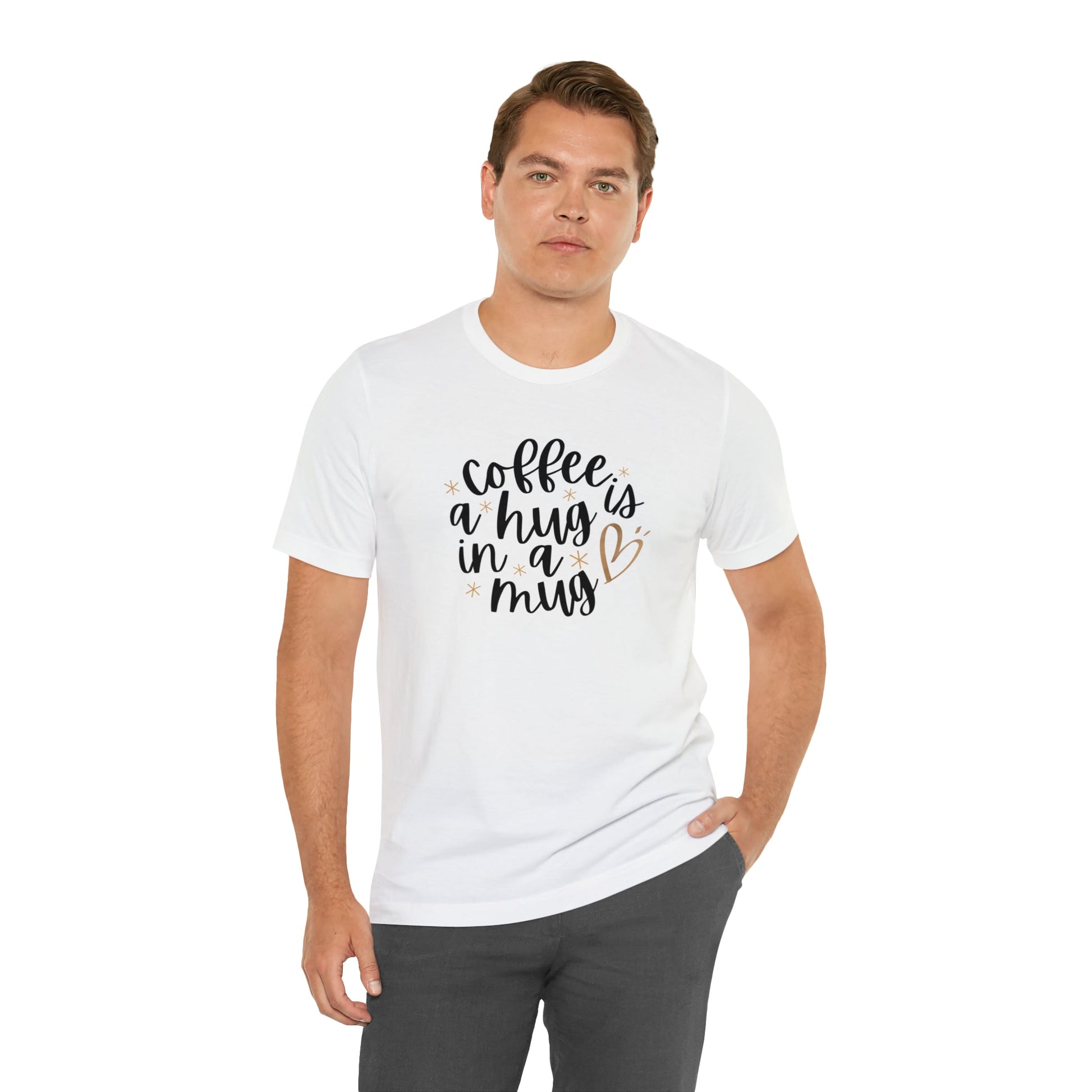 Coffee is a hug in a mug T-shirt - InkArt Fashions