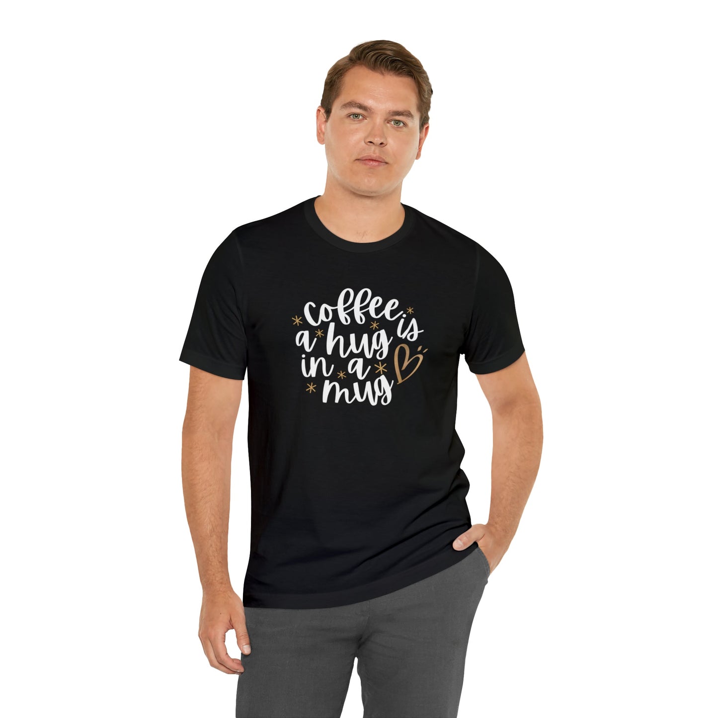 Coffee is a hug in a mug T-shirt - InkArt Fashions