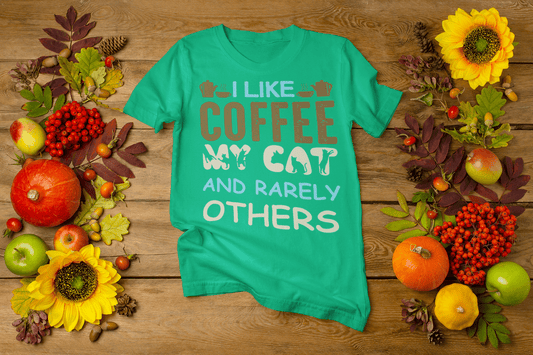 I like coffee my cat and rarely others T-shirt. - InkArt Fashions