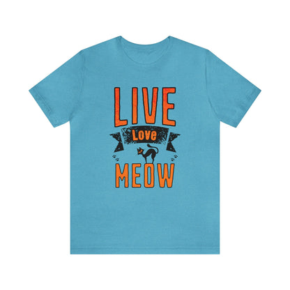 Live Love Meow T-shirt. - InkArt Fashions