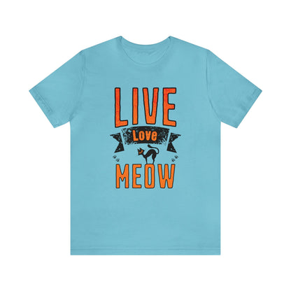 Live Love Meow T-shirt. - InkArt Fashions