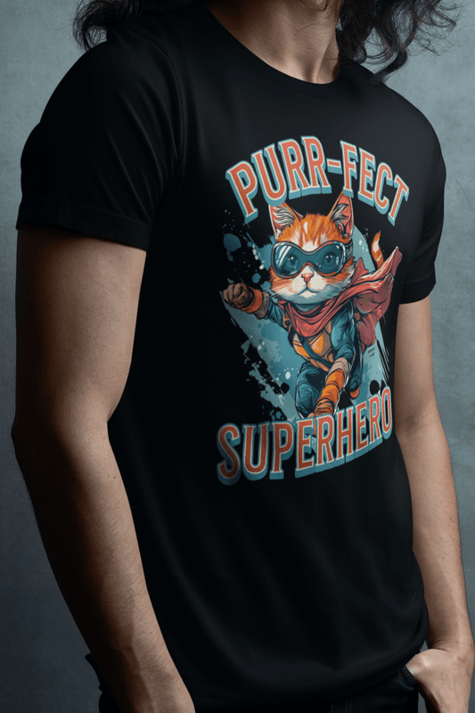 Purr-fect Superhero T-shirt. - InkArt Fashions